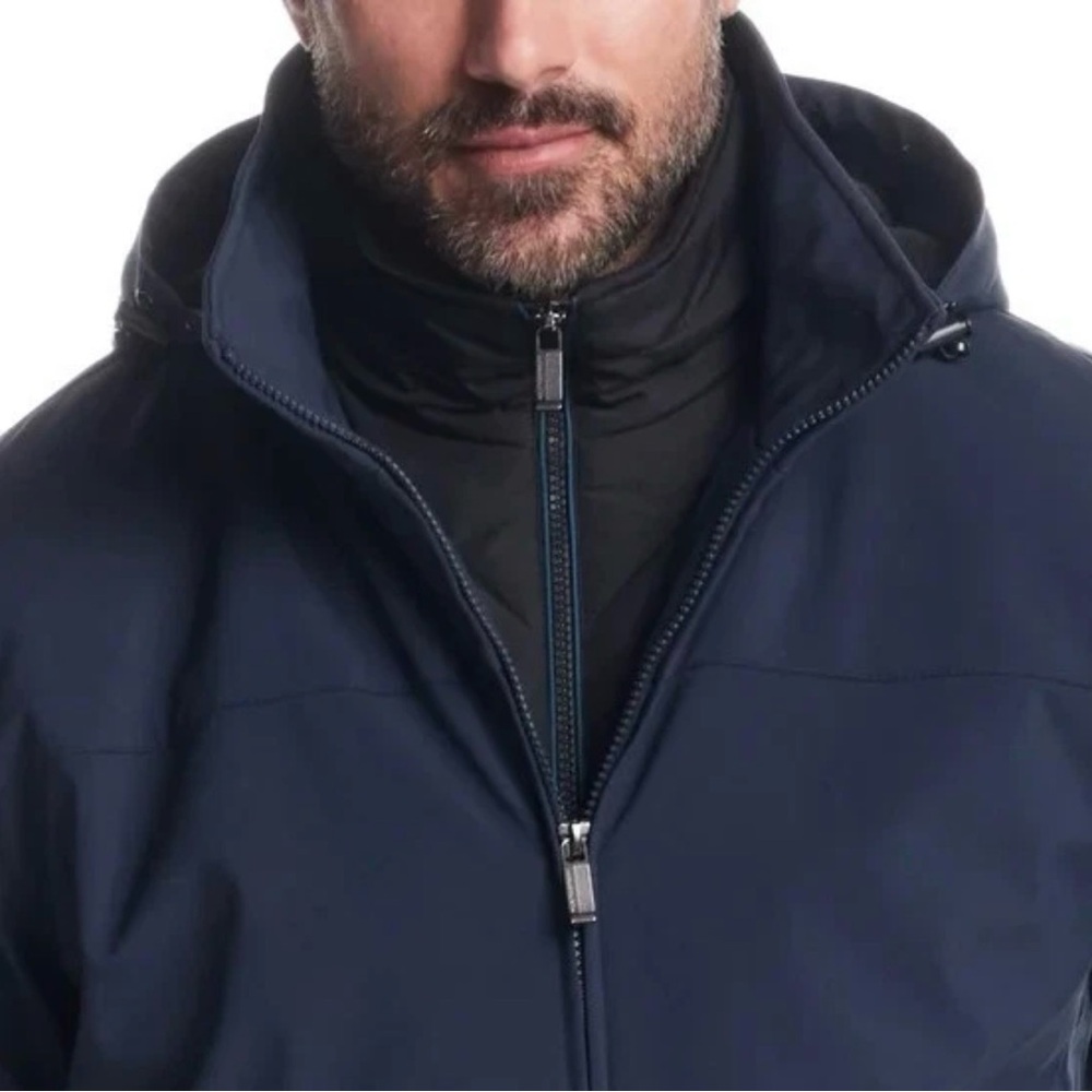 Weatherproof Stretch Tech Hooded Jacket Blue Wind… - image 5